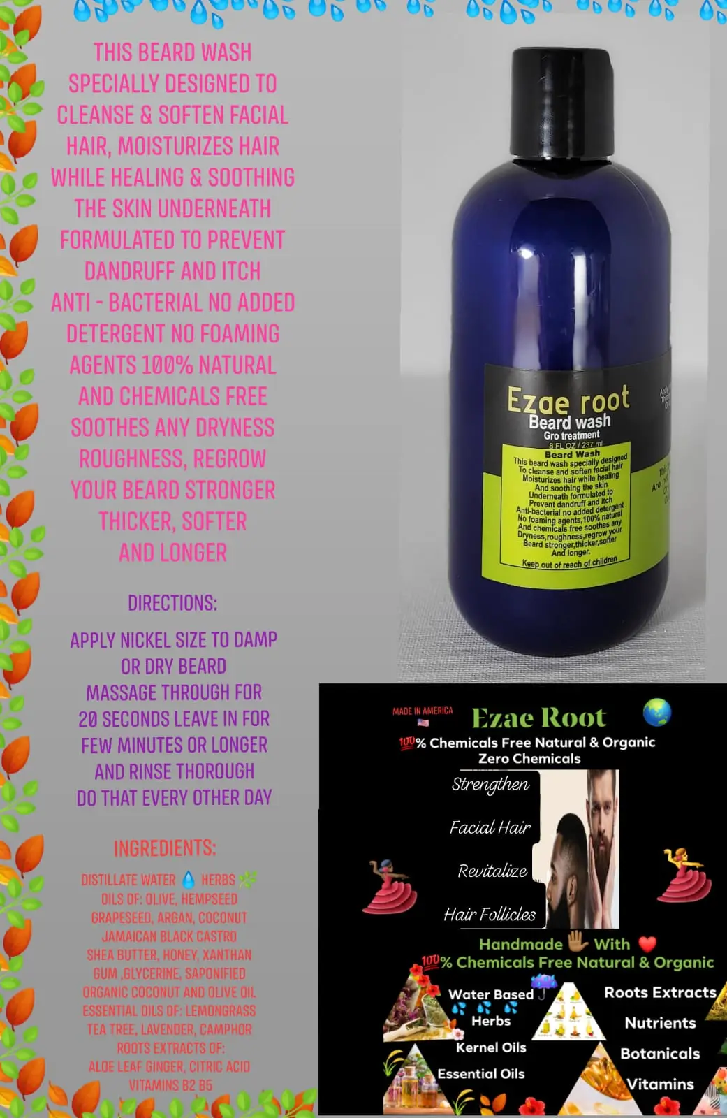 Ezae Root Beard Wash Gro Treatment - Image 4