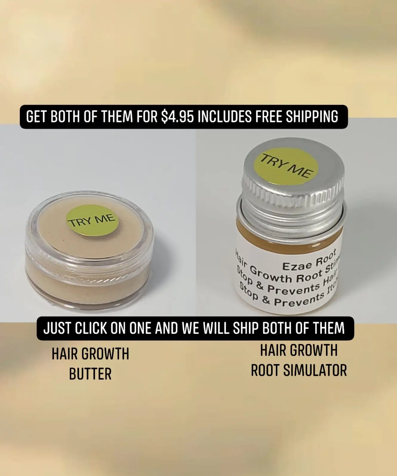 Hair Growth Root Stimulator, Hair Growth Butter.